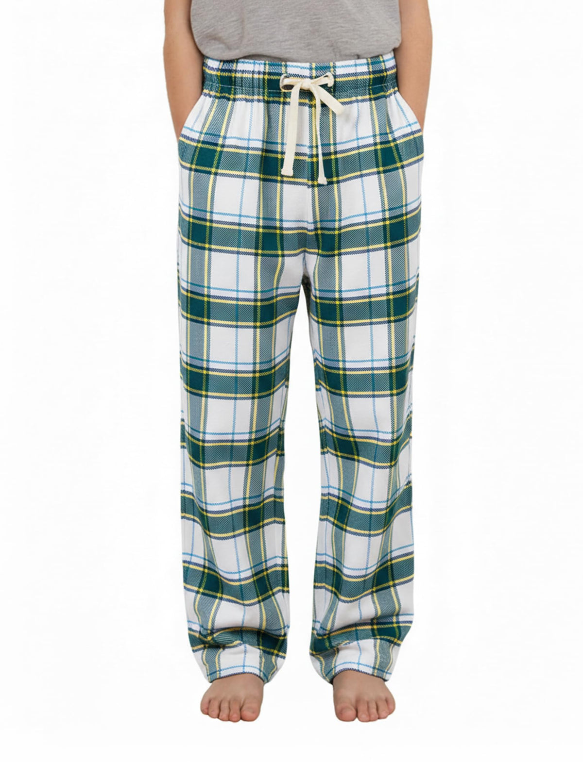 PATPAT Unisex Kids Plaid Pajama Pants Lounge Sleep Bottoms for 5–14 Years