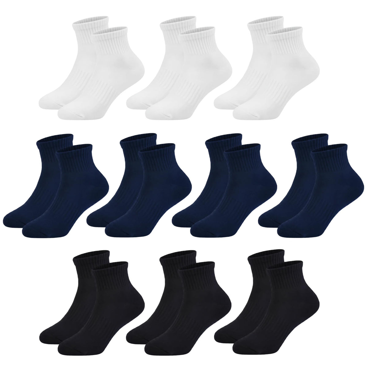 Kids Quarter Ankle Socks for Boys Girls 10 Pack Seamless Athletic Socks