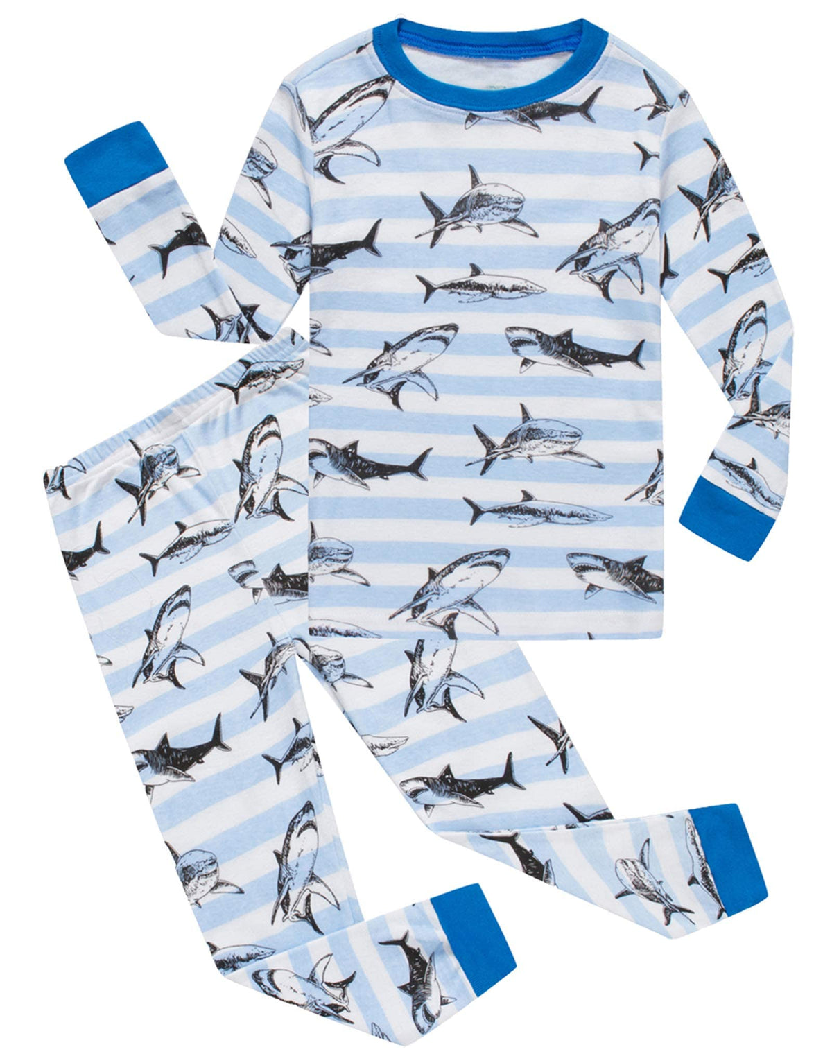 KikizYe Little Big Boys Girls Pajamas Set Kids PJs 100% Cotton Sleepwear