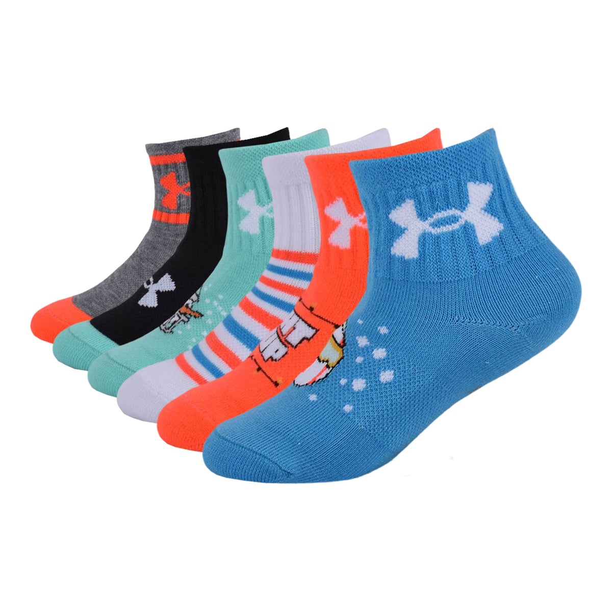 Under Armour boys Multi Pack Essential Quarter Sock
