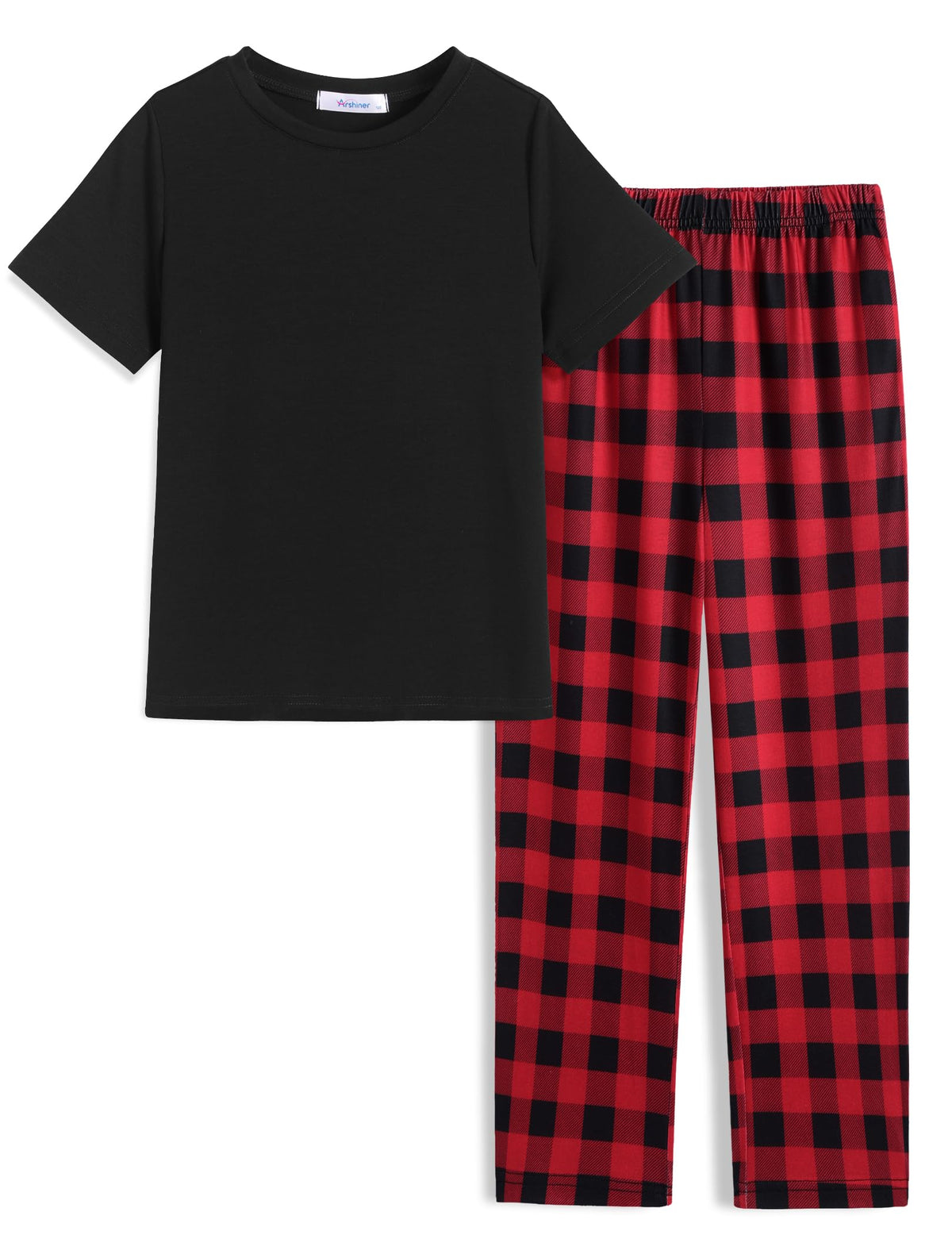Arshiner Boys Pajamas Short Sleeve Long Pants 2 Piece Pajama Set for Boys