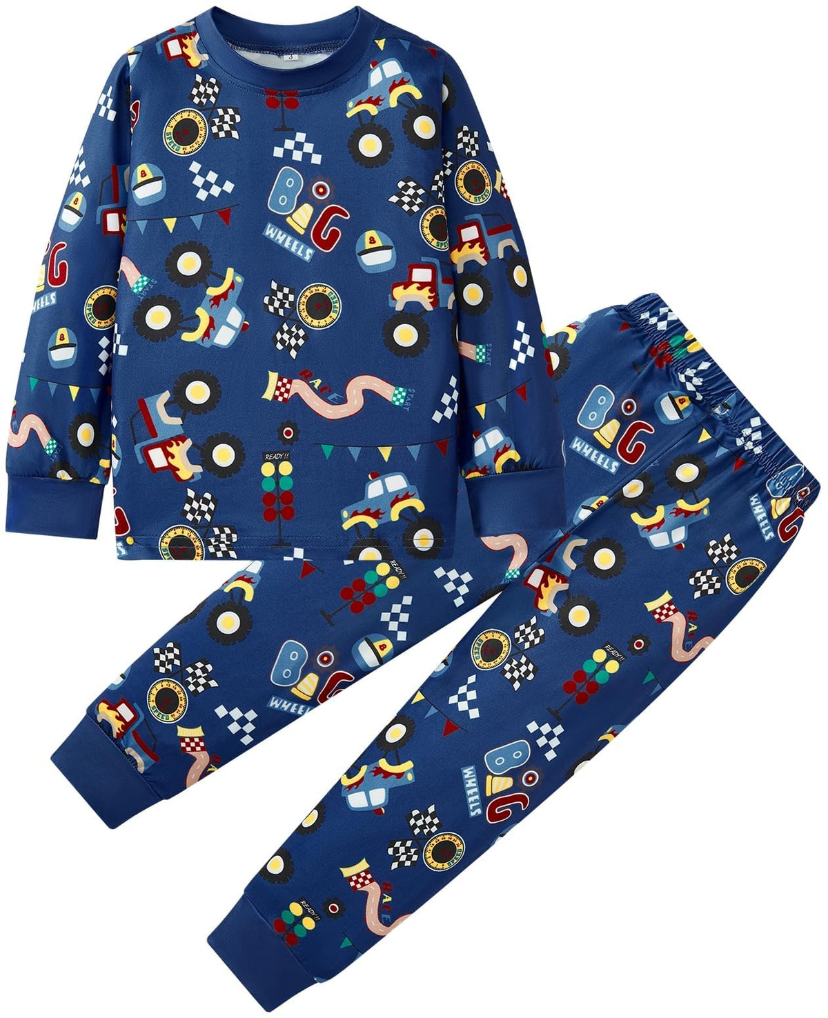 Toddler Boys Pajamas Set 100% Cotton Winter Warm 2 Piece Long Sleeve Pjs
