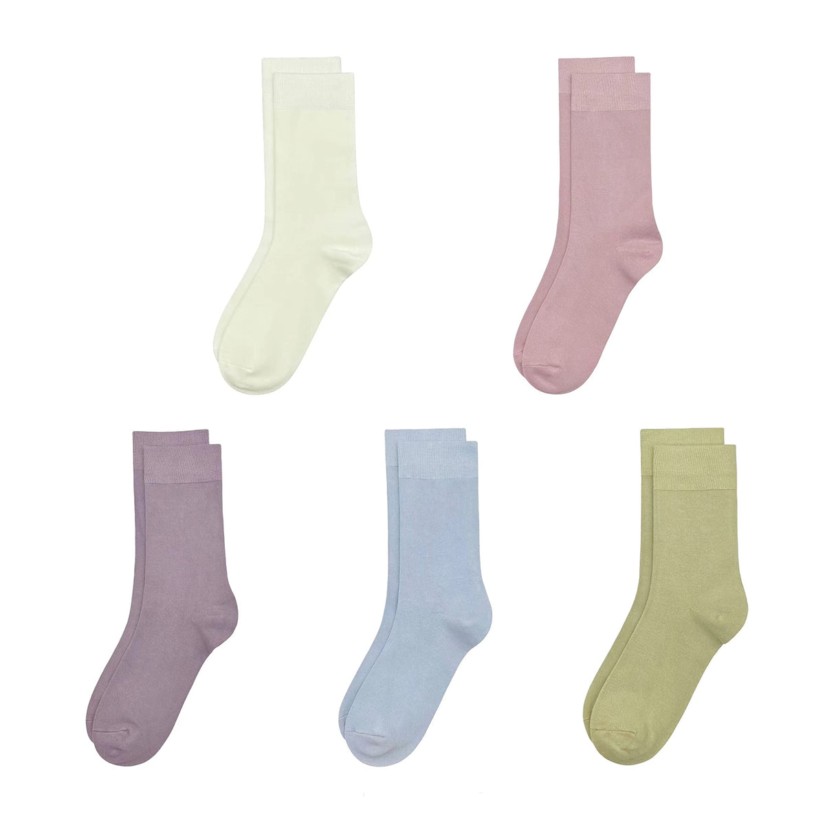 SERISIMPLE Viscose Bamboo Kids Crew Socks School Anti Odor Socks for Boys Girls Uniform Light Weight Flat Seam Socks 5 Pairs