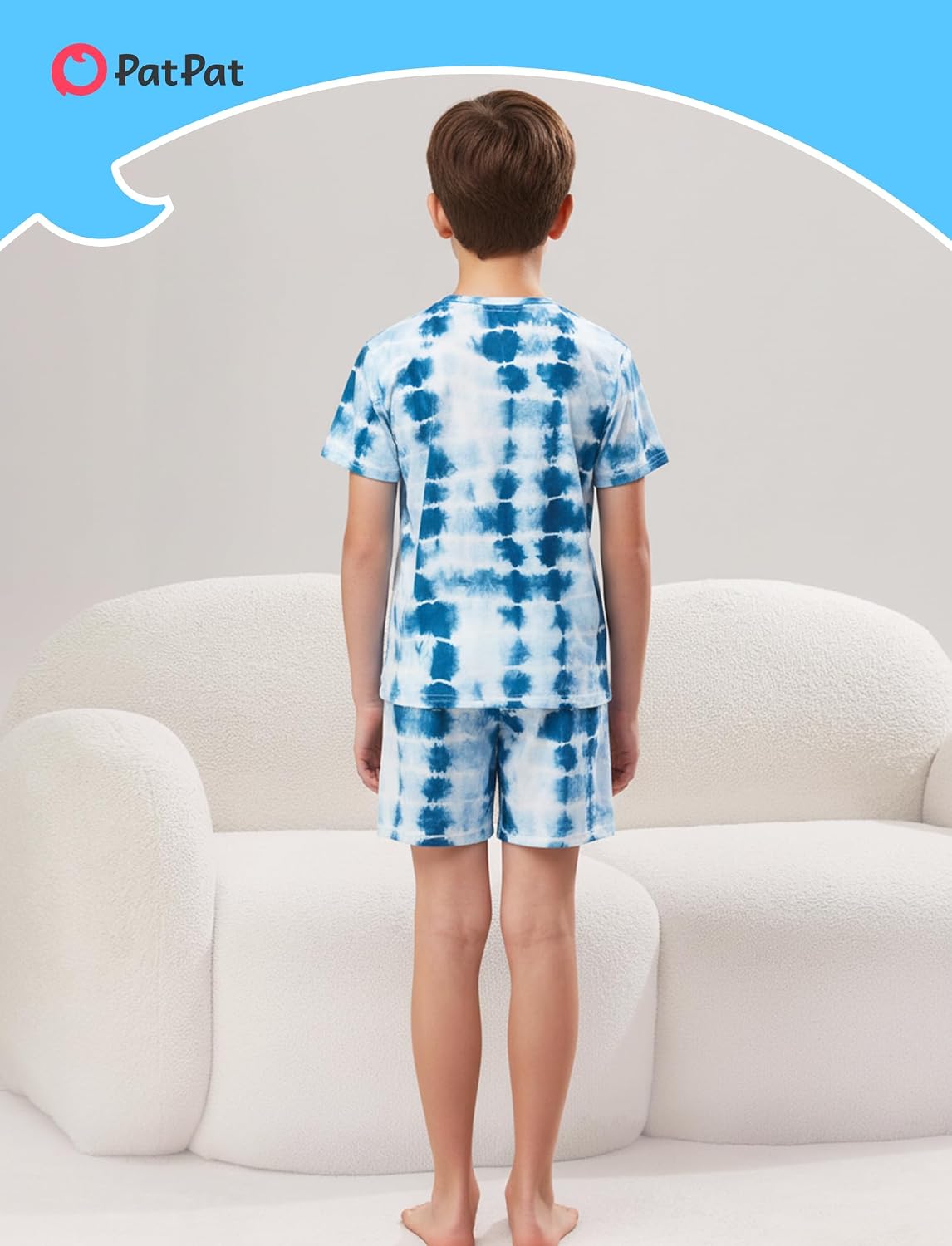PATPAT Boys Pajamas Short Sleeve T-Shirt and Shorts 2-Piece Sleepwear