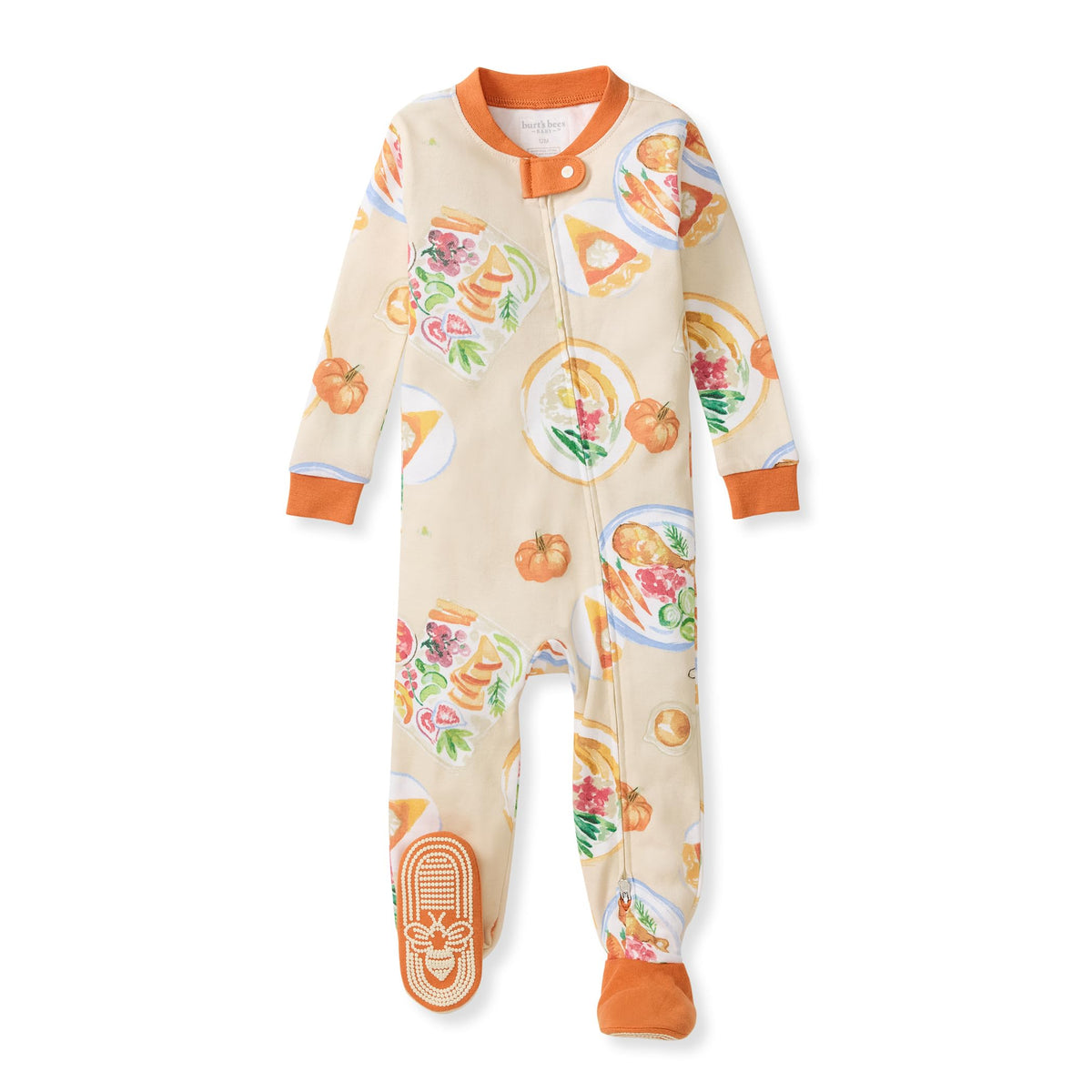 Burt's Bees Baby Boys' Organic Cotton, Sleep and Play Footed Pajamas
