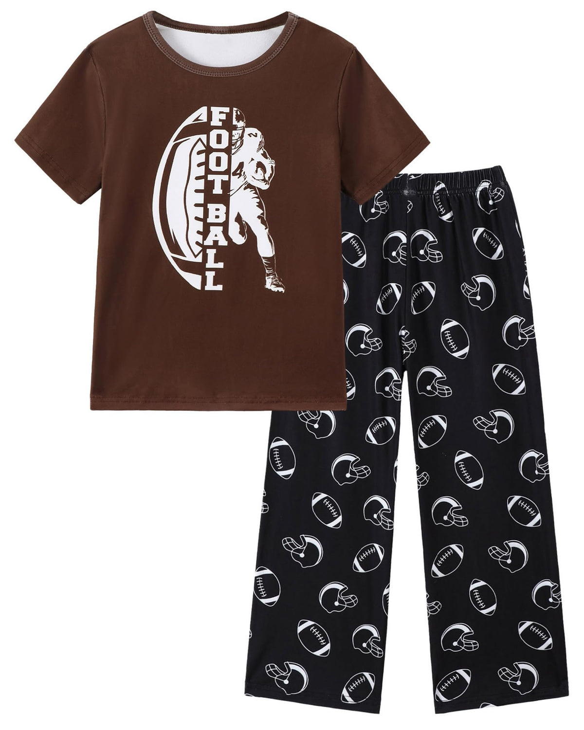 Mikrdoo Boys Pajamas Set 2Piece Short Sleeve Tops and Pants PJs Summer Sleepwear for Kids Size 2-14 Years
