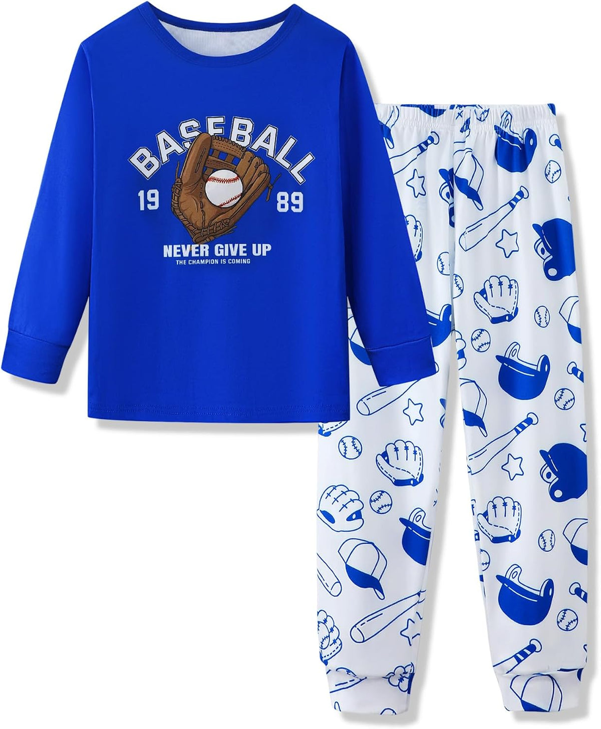 Mikrdoo Boys Pajamas 2 Piece Long Sleeve Top and Pants Set Kids 6-16Y