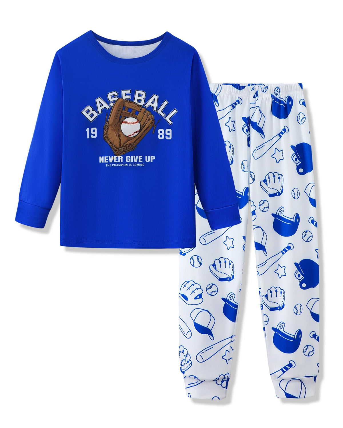 Mikrdoo Boys Pajamas 2 Piece Long Sleeve Top and Pants Set Kids 6-16Y