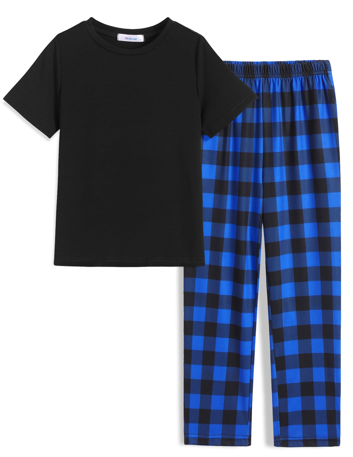 Arshiner Boys Pajamas Short Sleeve Long Pants 2 Piece Pajama Set for Boys