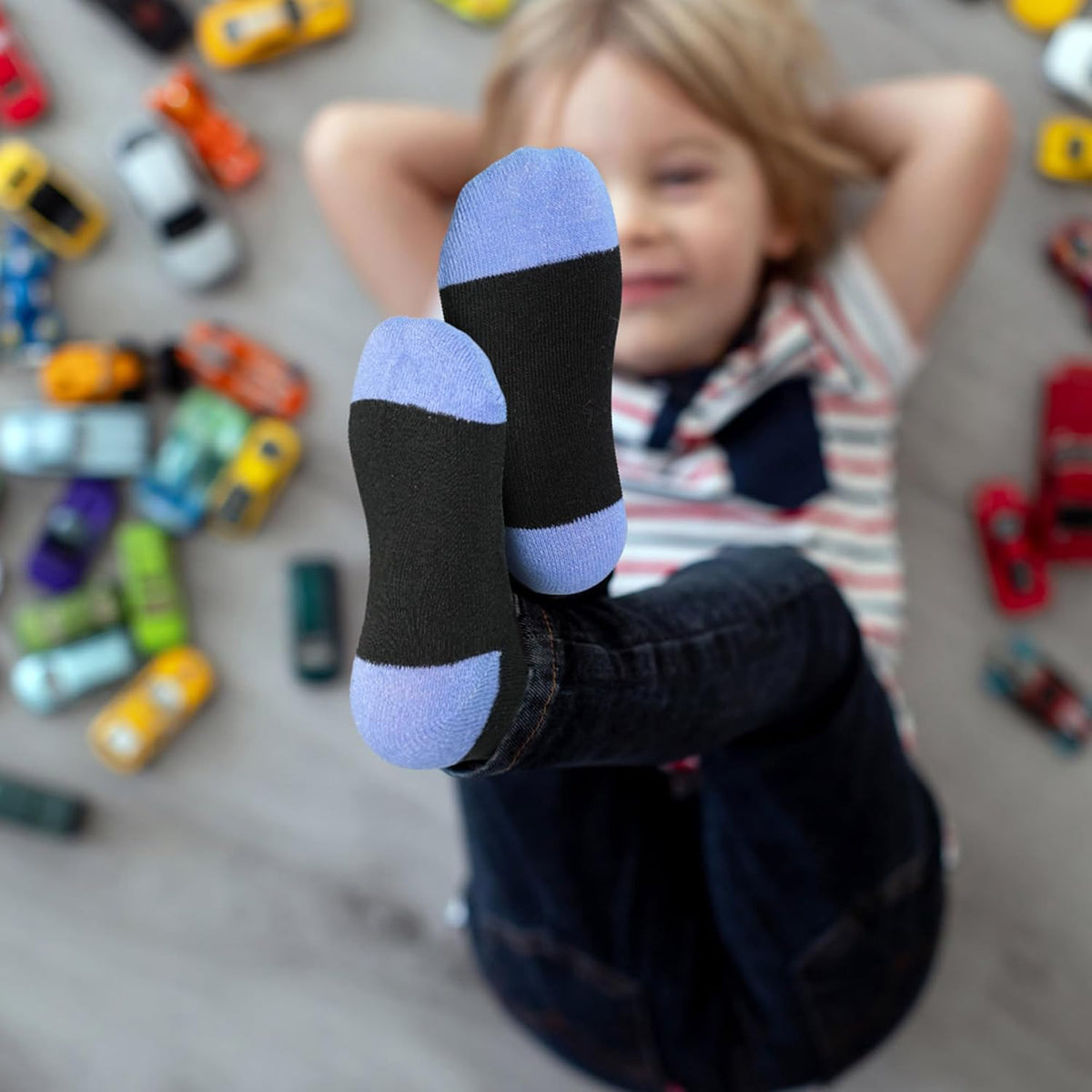 ZERULETS 25 Pairs Kids Socks Toddler Ankle Low Cut Short Socks 1-14 Years