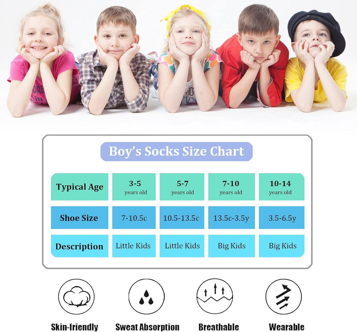 Boys Socks 12 Pairs Kids Low Cut Cotton Socks Sports Ankle Athletic Sock