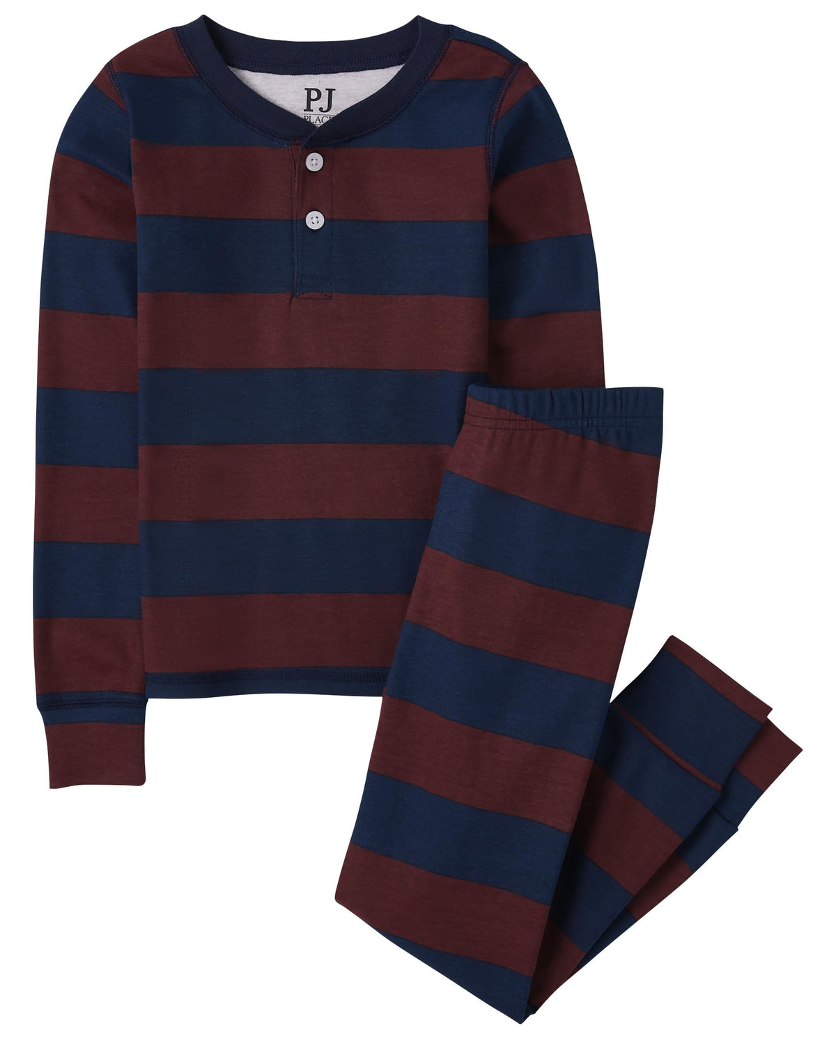 The Children's Place Boys' 100% Cotton Long Sleeve Top and Pants,2 Piece Pajama Set