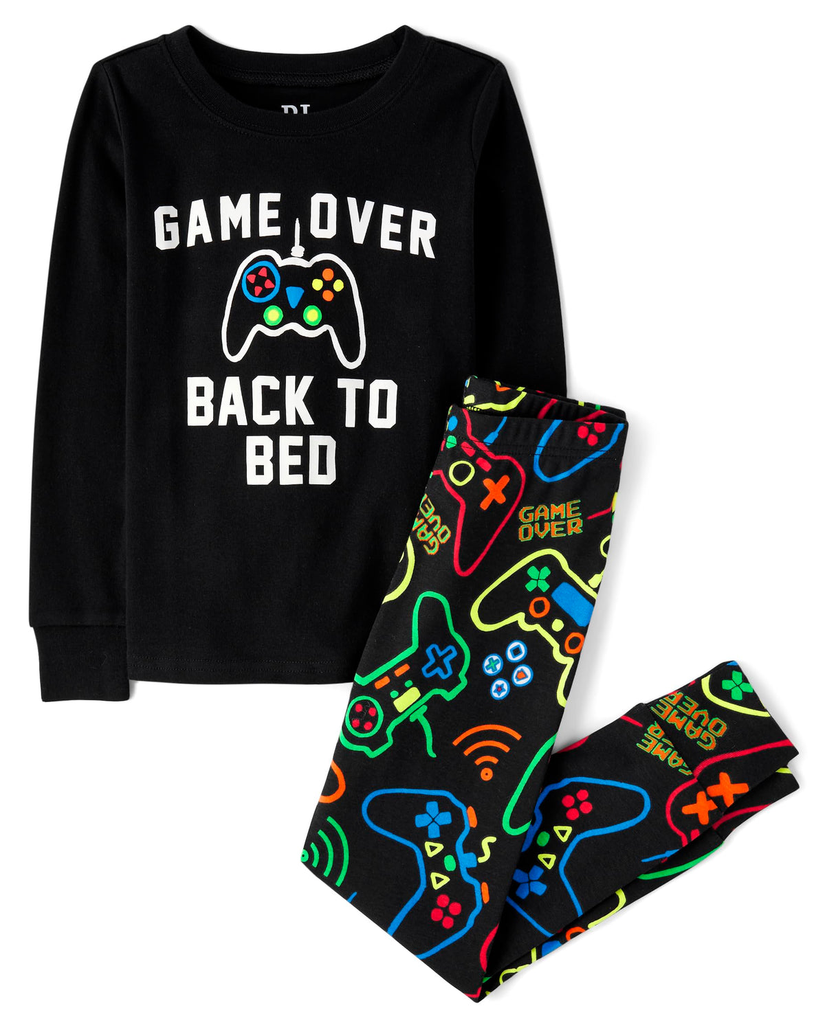 The Children's Place Boys' 100% Cotton Long Sleeve Top and Pants,2 Piece Pajama Set
