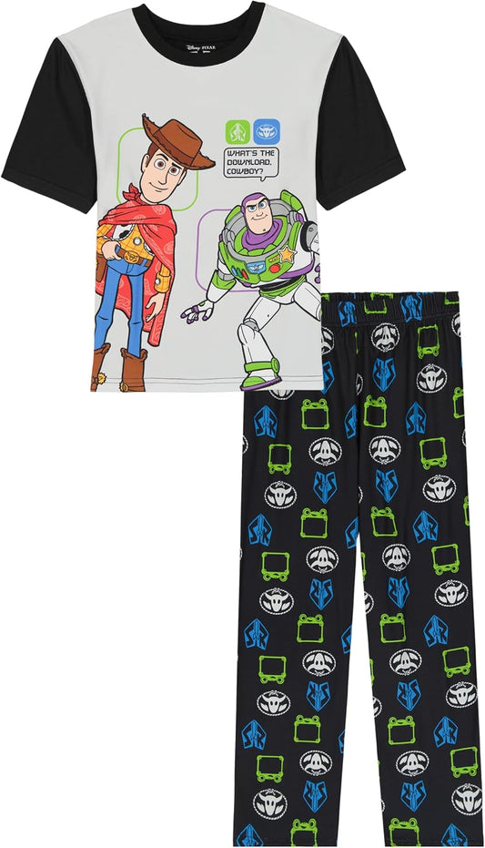 Disney Boys' 2-piece Loose-fit Pajama Set, Matching Long-Sleeve Pajamas