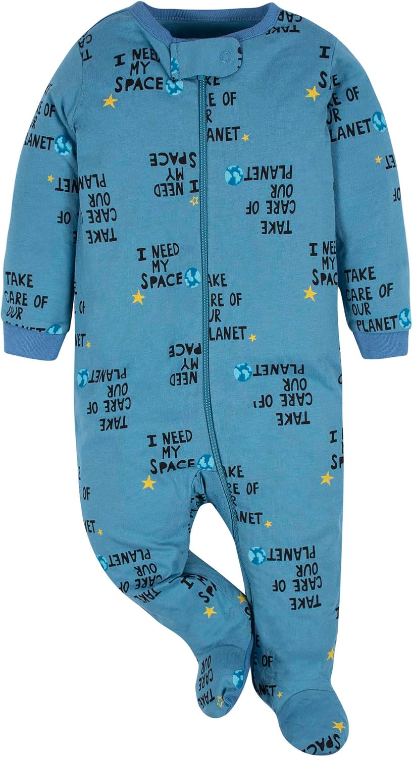 Gerber Baby Boys 4 Pack 'N Play Footie And Toddler Sleepers, Space, 6-9 Months US