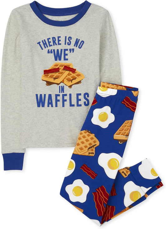 The Children's Place Boys' 100% Cotton Long Sleeve Top and Pants,2 Piece Pajama Set