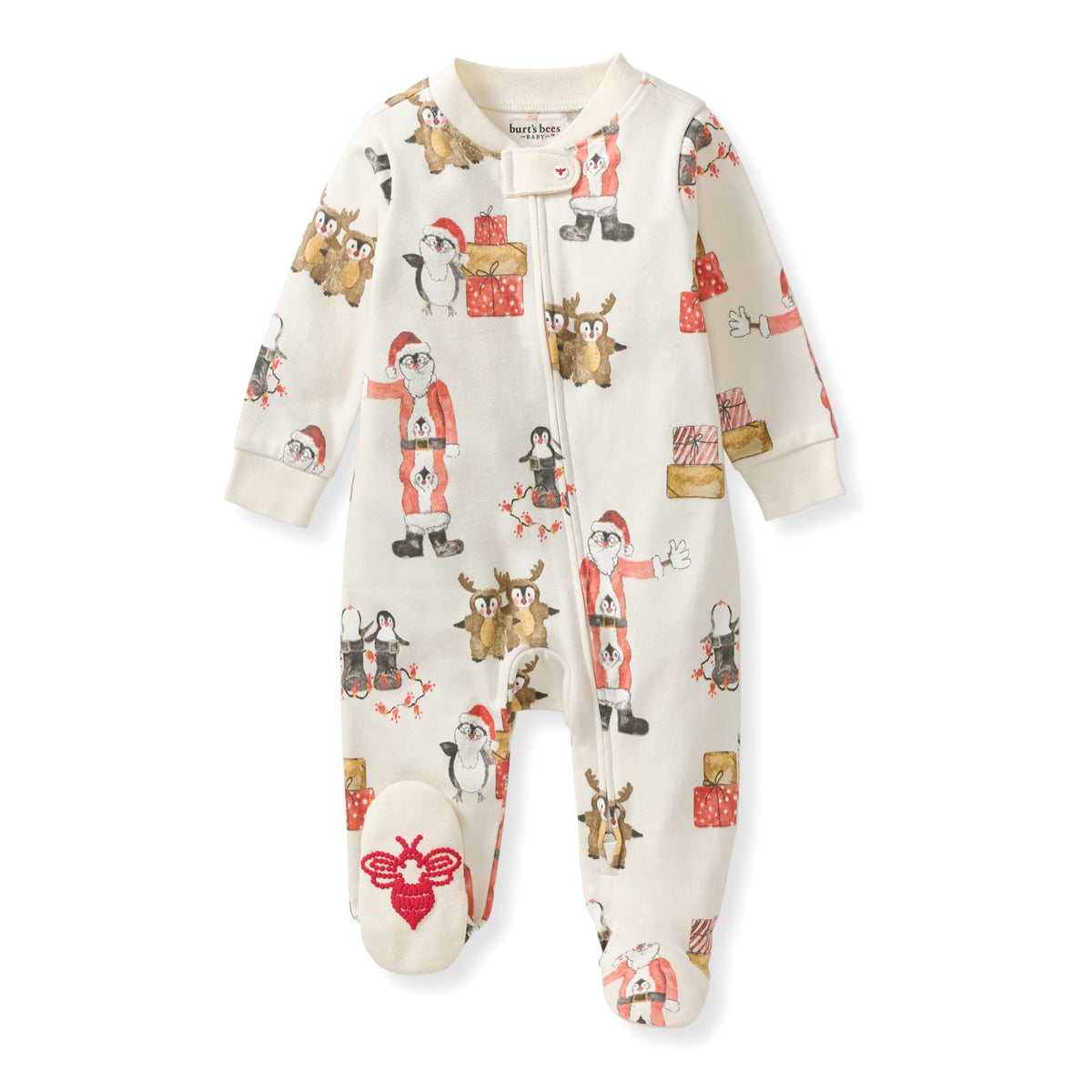 Burt's Bees Baby Boys' Organic Cotton, Sleep and Play Footed Pajamas