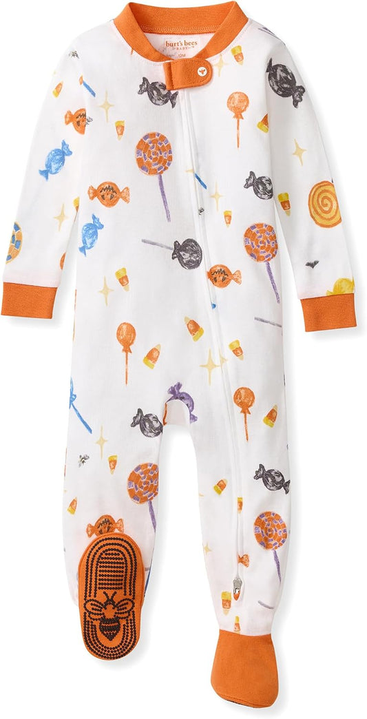 Burt's Bees Baby Boys Footless Pajamas, Sleep and Play Loose Fit, 100% Organic Cotton Soft One-piece PJs, Sizes NB to 6-9 Months