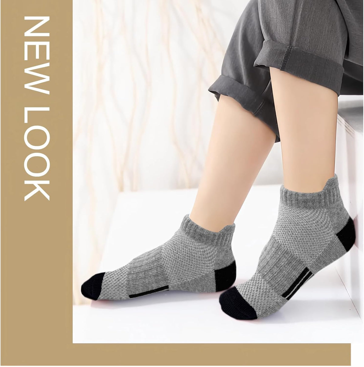 Bemeol Boys Socks 18 Pairs Ankle Socks Boy Running Athletic Sock Low Cut Ankle Sock for Little Big Kids