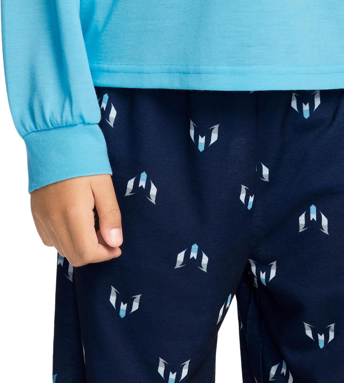 Messi Boys' Lifestyle Long Sleeve 2-piece Set, Loose-fit Top & Sweatpants