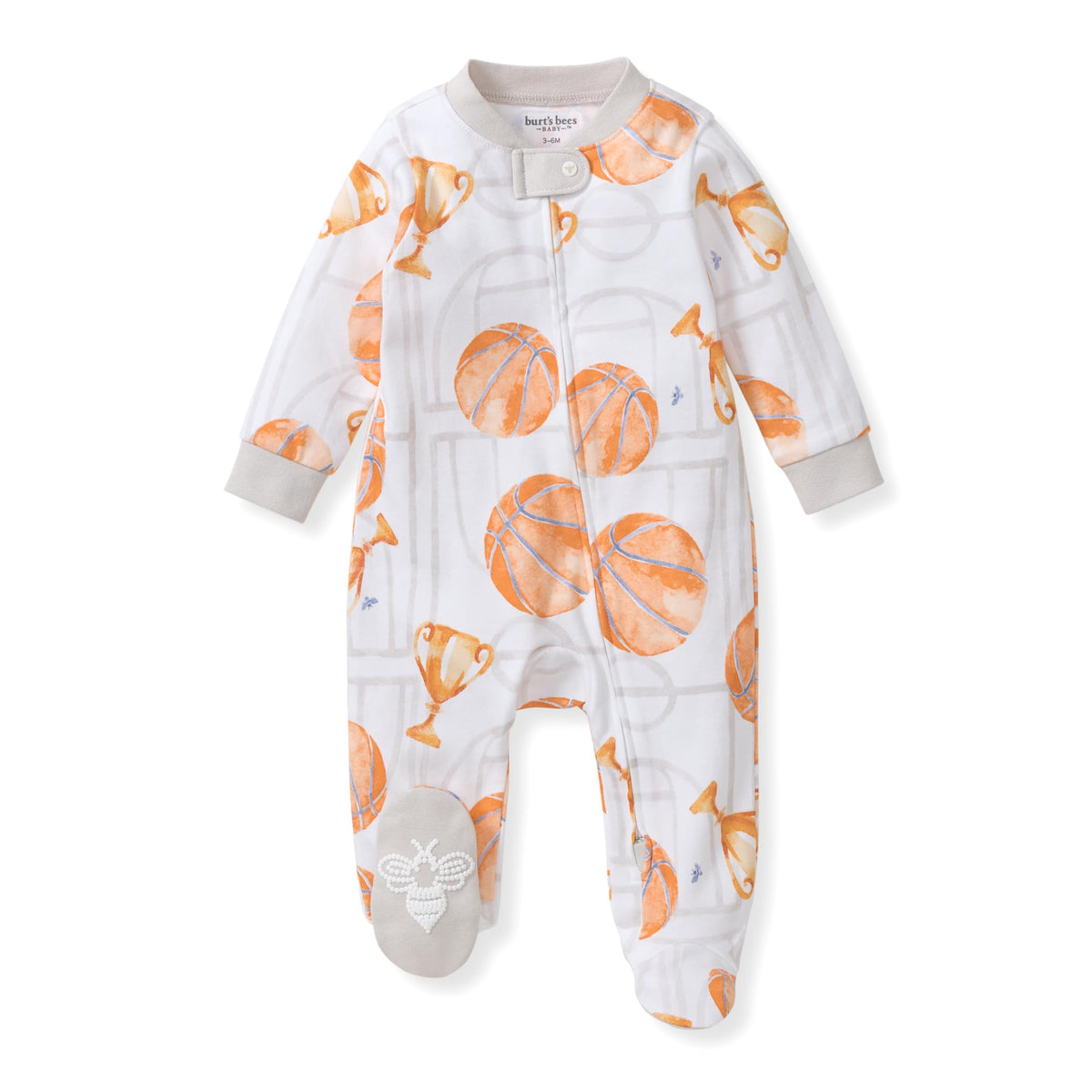 Burt's Bees Baby Boys' Organic Cotton, Sleep and Play Footed Pajamas