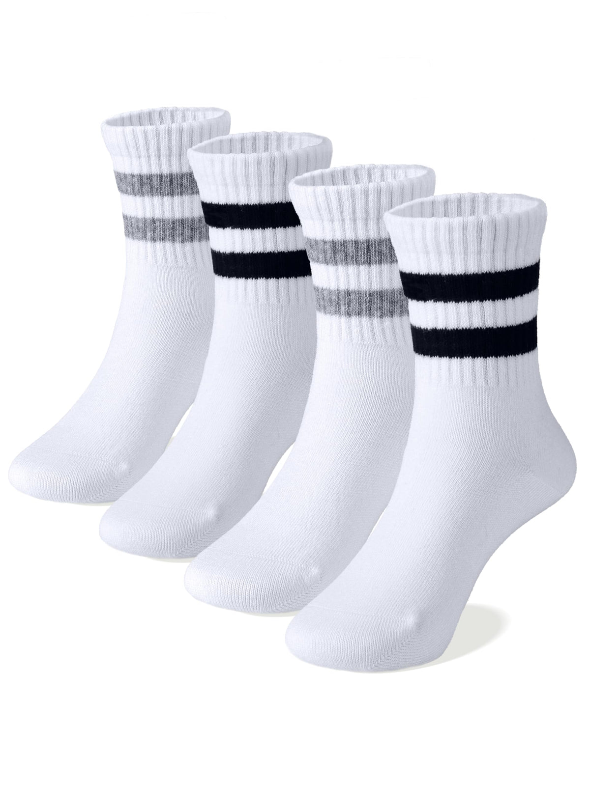 COTTON DAY Unisex School Kids Boys Girls Soft Combed Cotton Athletic Socks