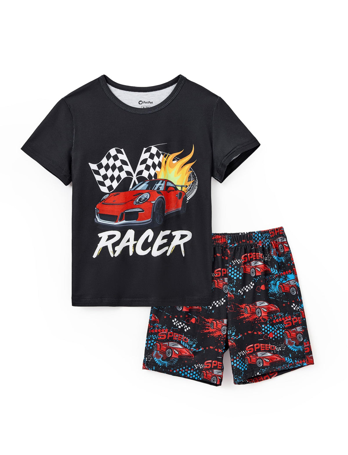 PATPAT Boys Pajamas 2 Piece PJs Set T-shirts with Shorts 6-12 Years