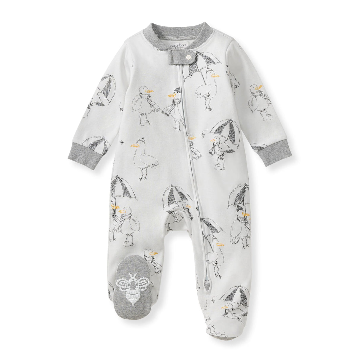 Burt's Bees Baby Boys' Organic Cotton, Sleep and Play Footed Pajamas