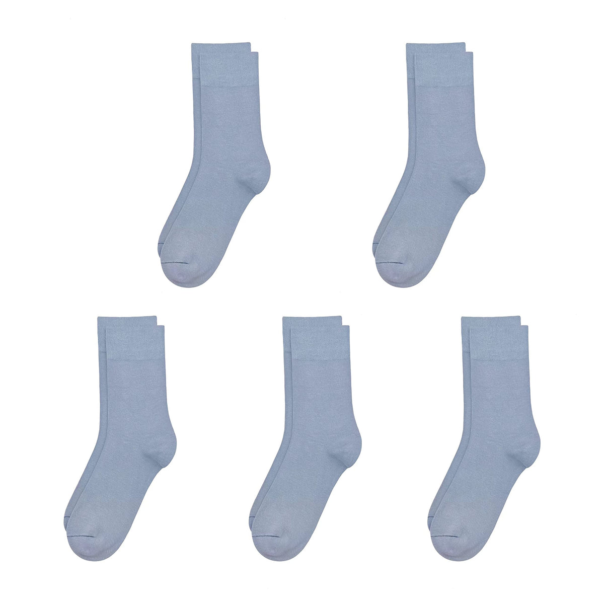 SERISIMPLE Viscose Bamboo Kids Crew Socks School Anti Odor Socks for Boys Girls Uniform Light Weight Flat Seam Socks 5 Pairs