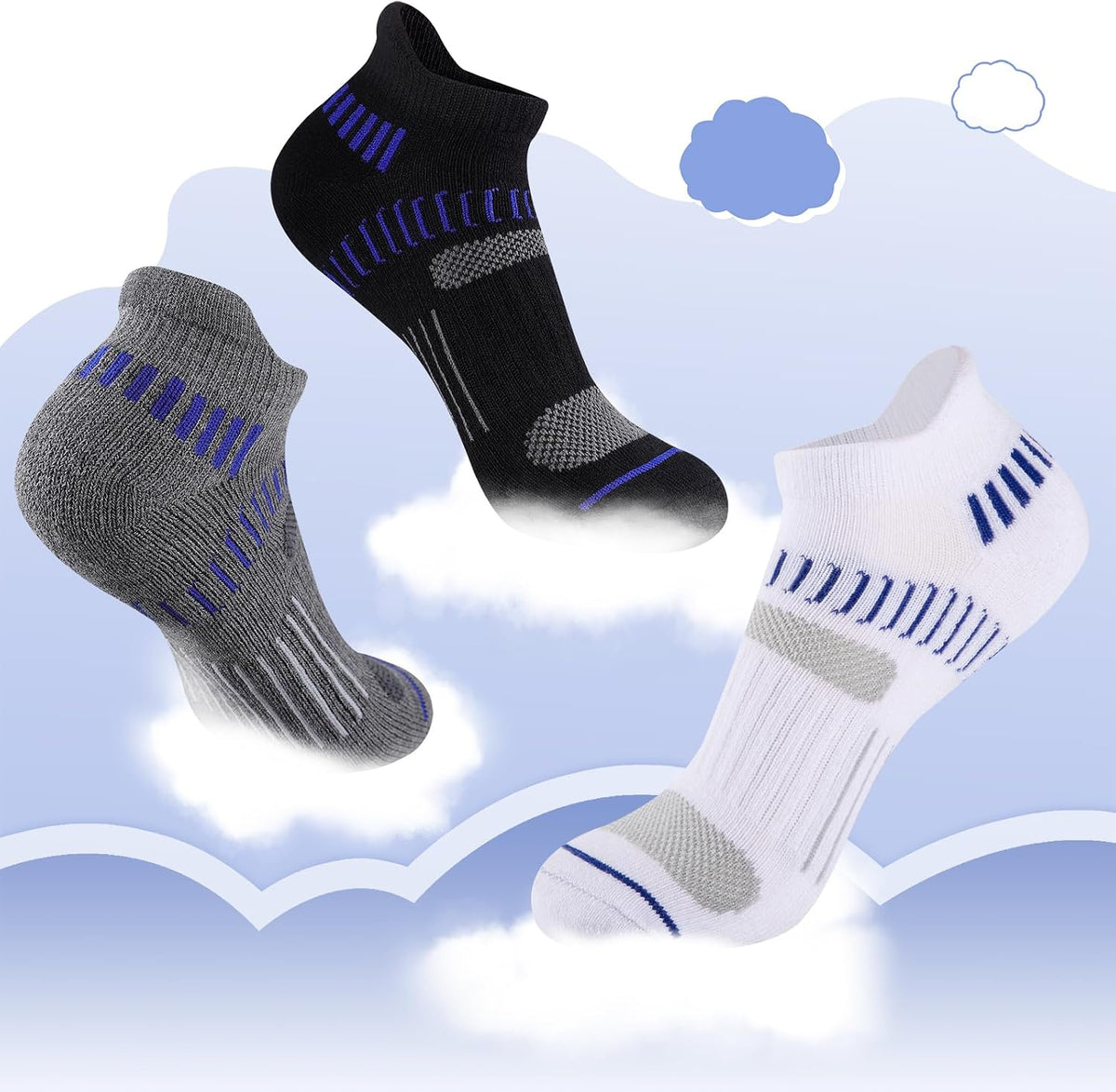 Comfoex 10 Pairs Boys Socks For Kids 4-6 8-10 6-8 Years Old Athletic Ankle Socks Short Cotton Socks With Cushioned Sole