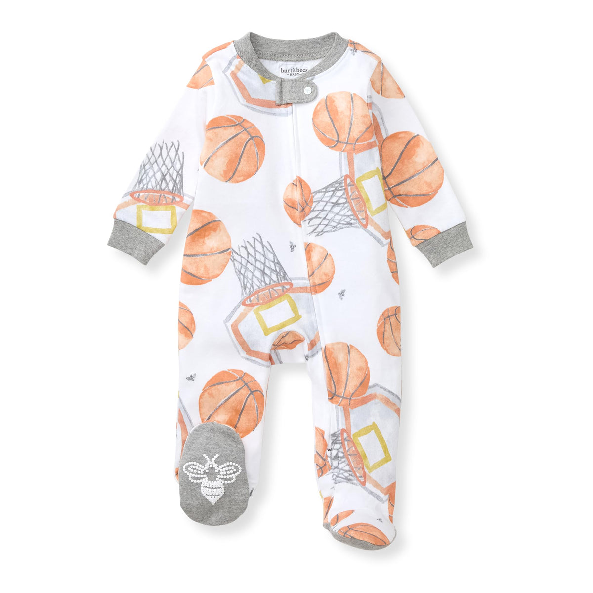 Burt's Bees Baby Boys' Organic Cotton, Sleep and Play Footed Pajamas