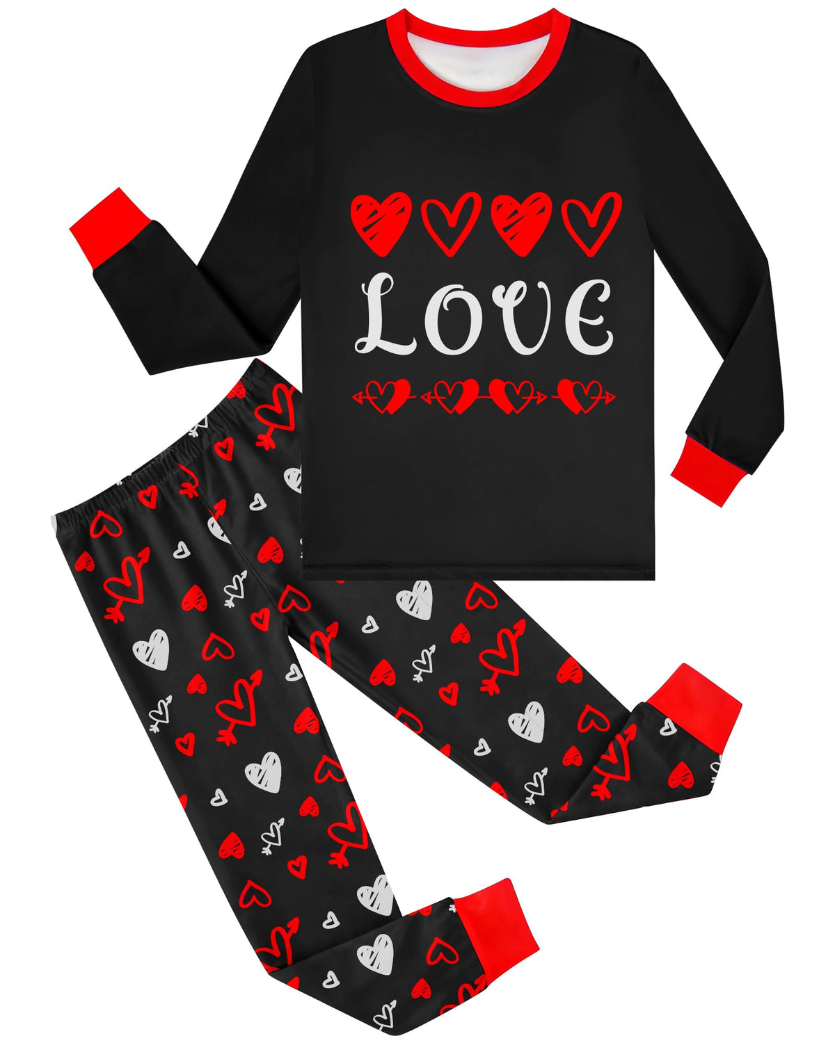 PASHOP 2 Piece Boys Pajamas Kids Long Sleeve Top and Pants Pajamas Pjs Sleepwear Set for Toddler Little Boys 3-10 Years