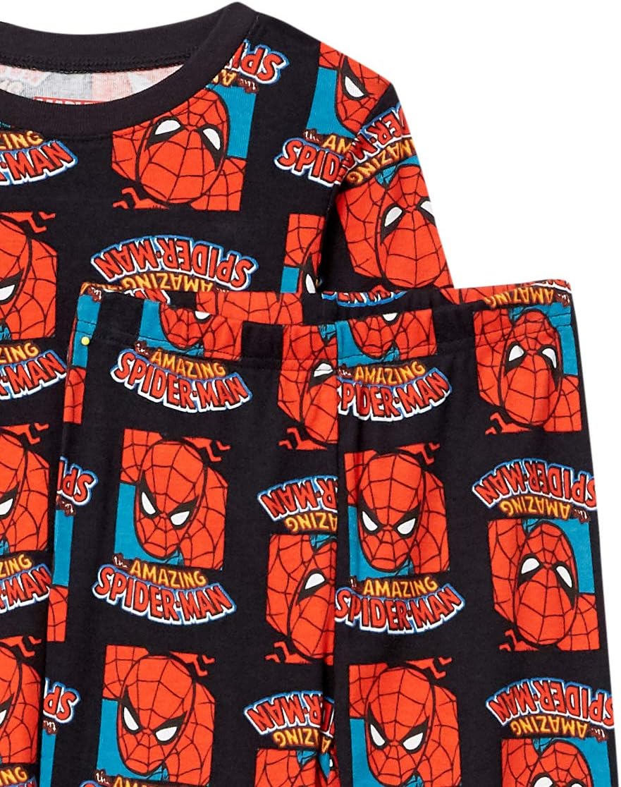 Amazon Essentials Disney | Marvel | Star Wars Boys and Toddlers' Snug-Fit Cotton Pajamas Sleepwear Sets for Toddler