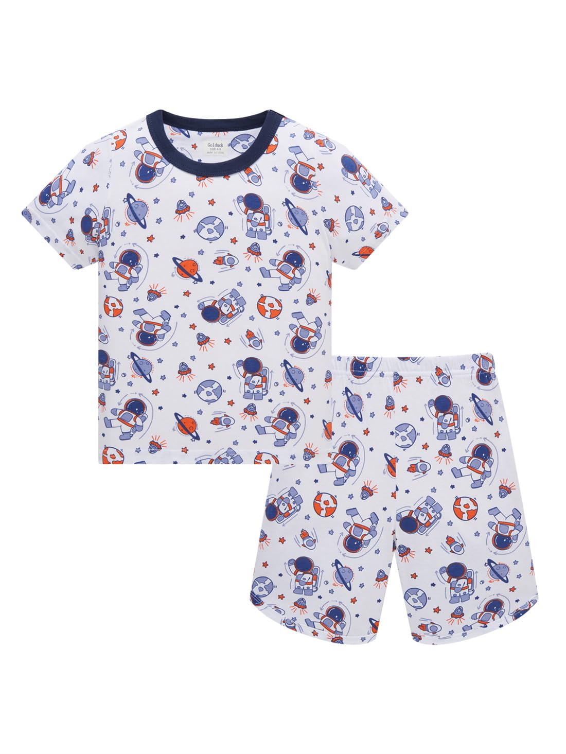 Kids Boys' Pajama Set Short Sleeve T-Shirt+Shorts Car Fire Truck Cartoon Print Little Kid 100% cotton clothing