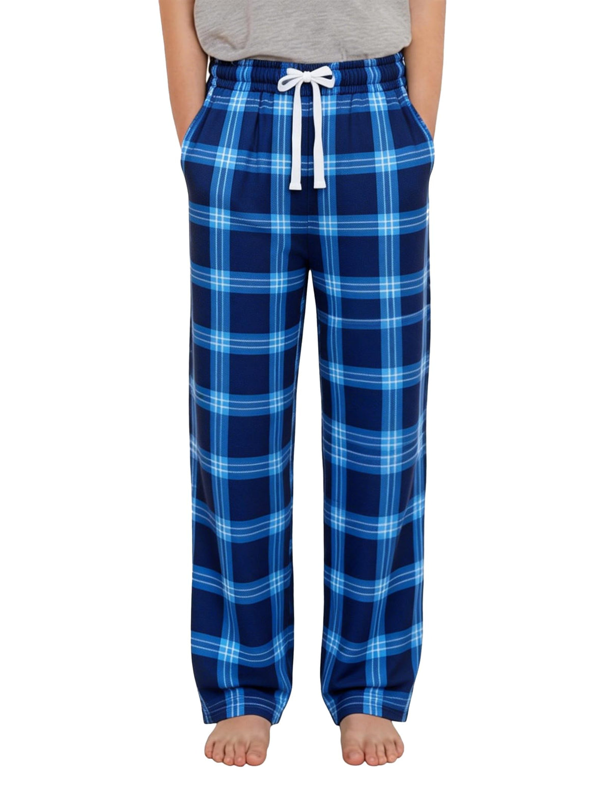 PATPAT Unisex Kids Plaid Pajama Pants Lounge Sleep Bottoms for 5–14 Years