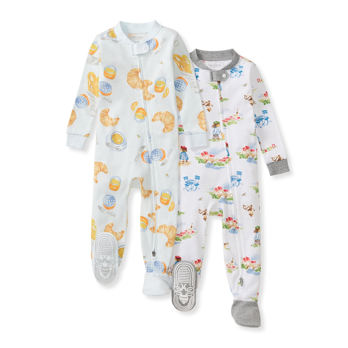 Burt's Bees Baby Boys Footless Pajamas, Sleep and Play Loose Fit, 100% Organic Cotton Soft One-piece PJs, Sizes NB to 6-9 Months