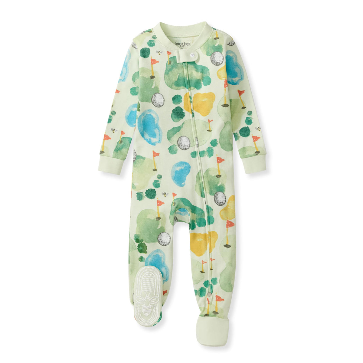 Burt's Bees Baby Boys Footless Pajamas, Sleep and Play Loose Fit, 100% Organic Cotton Soft One-piece PJs, Sizes NB to 6-9 Months