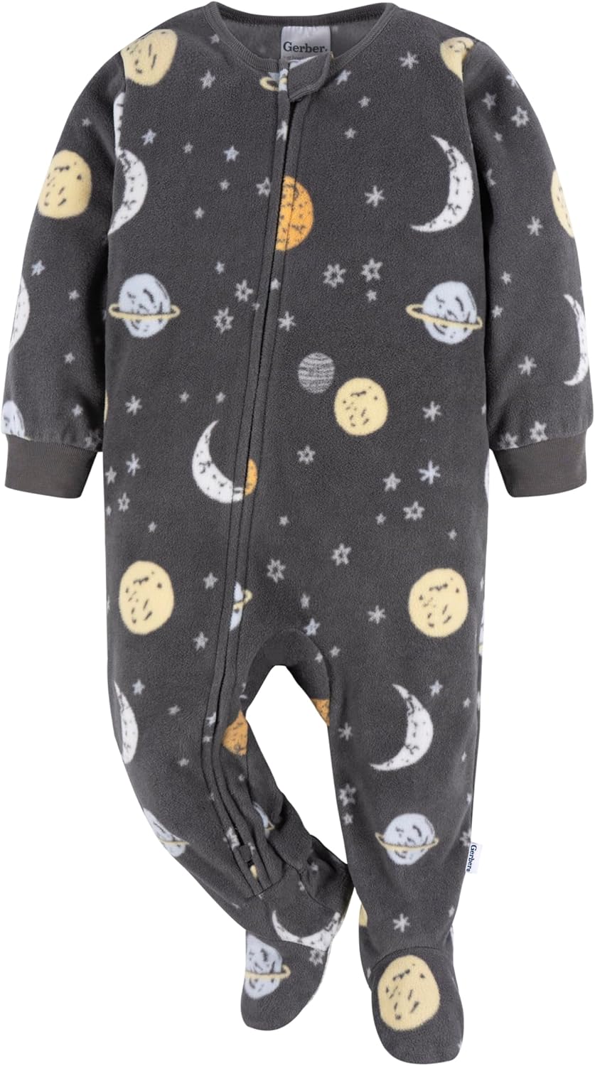 Gerber Baby Boys 3-Pack Fleece Footed Pajamas