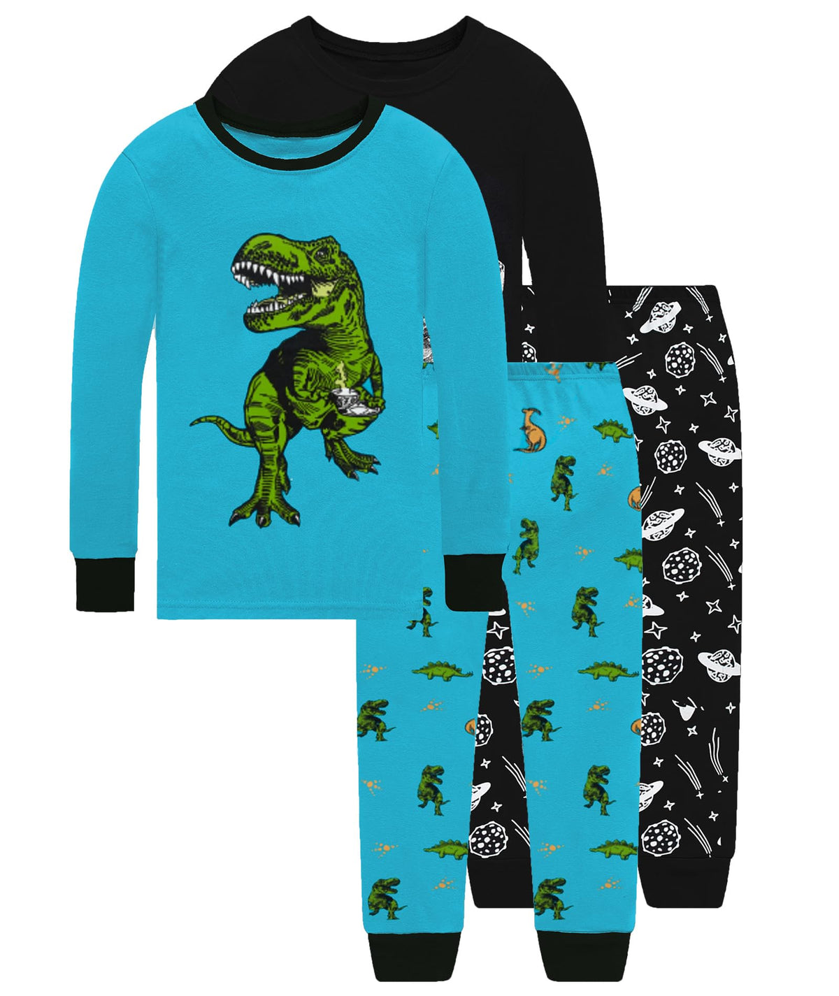 Dolphin&Fish Boy Pajamas Toddler Kids Pjs Set Cotton Soft Clothes Sleepwear