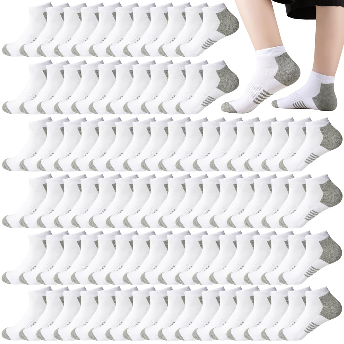 16-30 Pairs Boys Low Cut Ankle Socks Kids Crew Athletic Breathable Cushion Sole Socks for Running Hiking