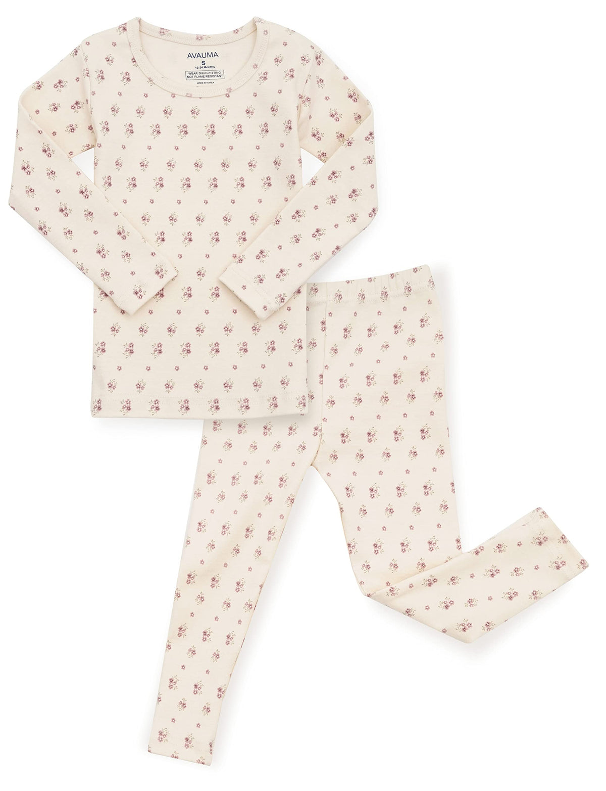 AVAUMA Baby Boys Girls Pajama Set 6M-7T Kids Cute Toddler Snug fit Pattern Design Pjs Cotton Sleepwear