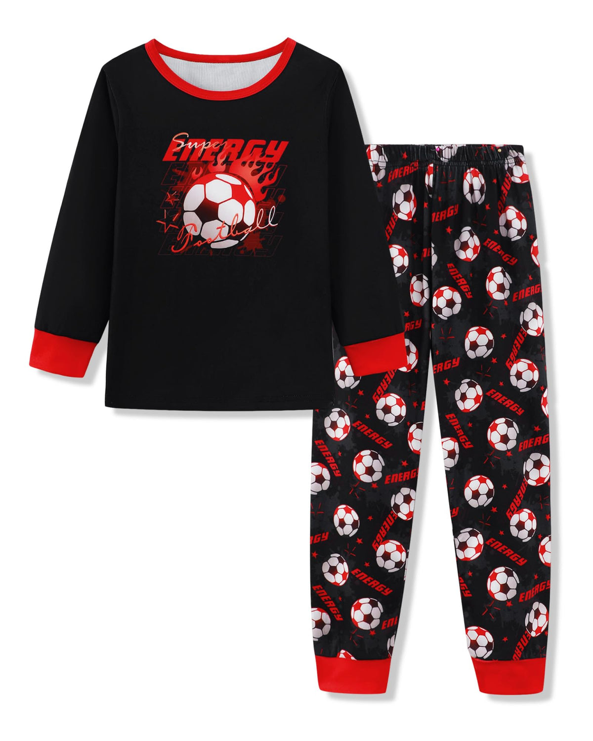 Mikrdoo Boys Pajamas 2 Piece Long Sleeve Top and Pants Set Kids 6-16Y