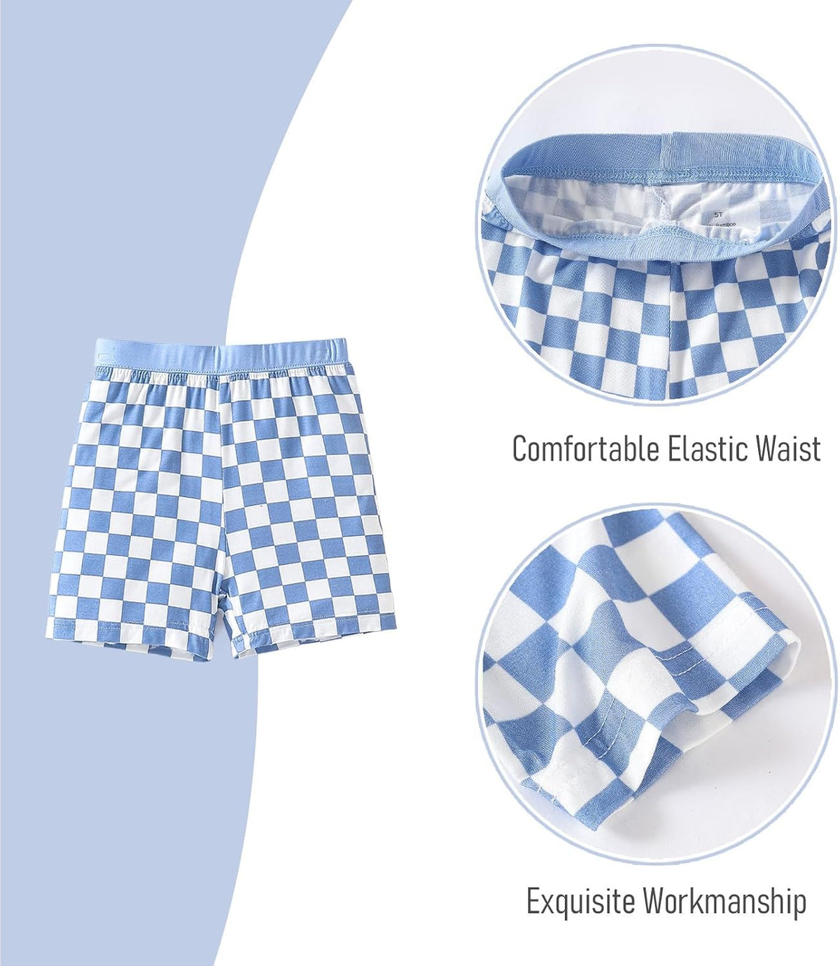 OPAWO Bamboo Pajamas Toddler Boys Summer Pajama Sets Kids Pjs 12M-8Y