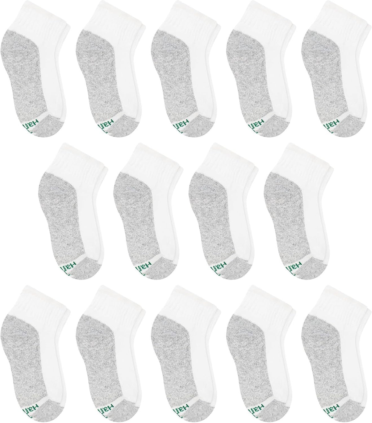 Hanes Boys' Socks Pack, Double Tough Moisture Wicking Ankle, Crew, No Show Socks, 12 & 14 Pair Packs