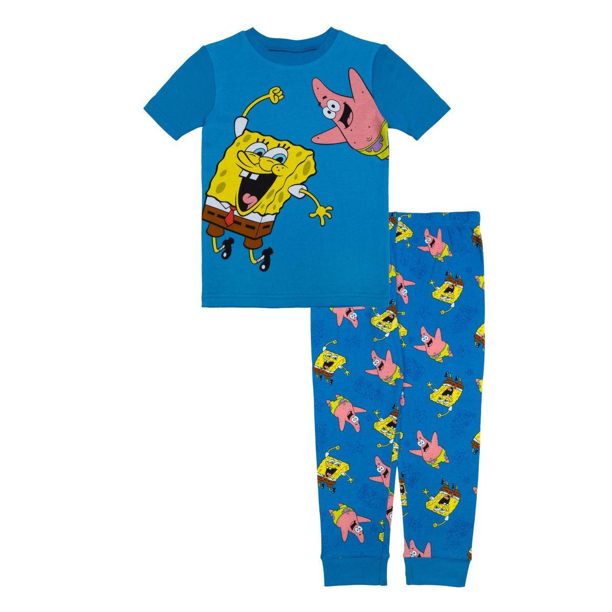 Nickelodeon Boys' 2-piece Snug-fit Cotton Matching Short-Sleeve Pajamas