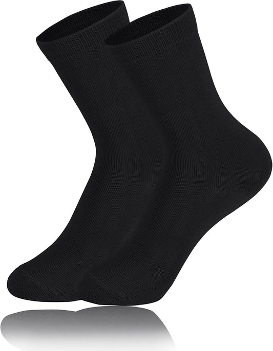 Forony Boys Girls Kids Dress Socks 6-12 Years Old Combed Cotton Anti Odor Crew Socks Quick Dry