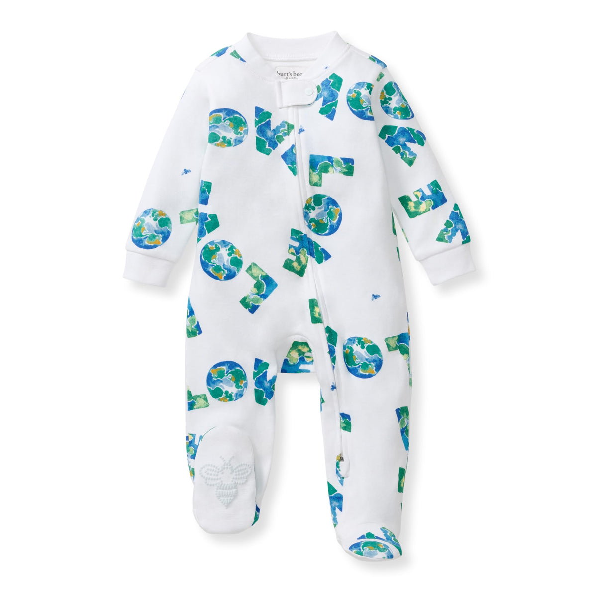 Burt's Bees Baby Boys' Organic Cotton, Sleep and Play Footed Pajamas