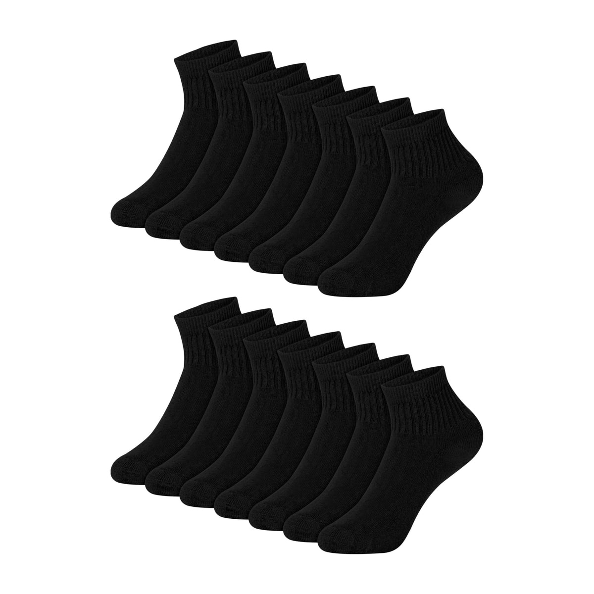 Hanes Boys' Socks Pack, Double Tough Moisture Wicking Ankle, Crew, No Show Socks, 12 & 14 Pair Packs