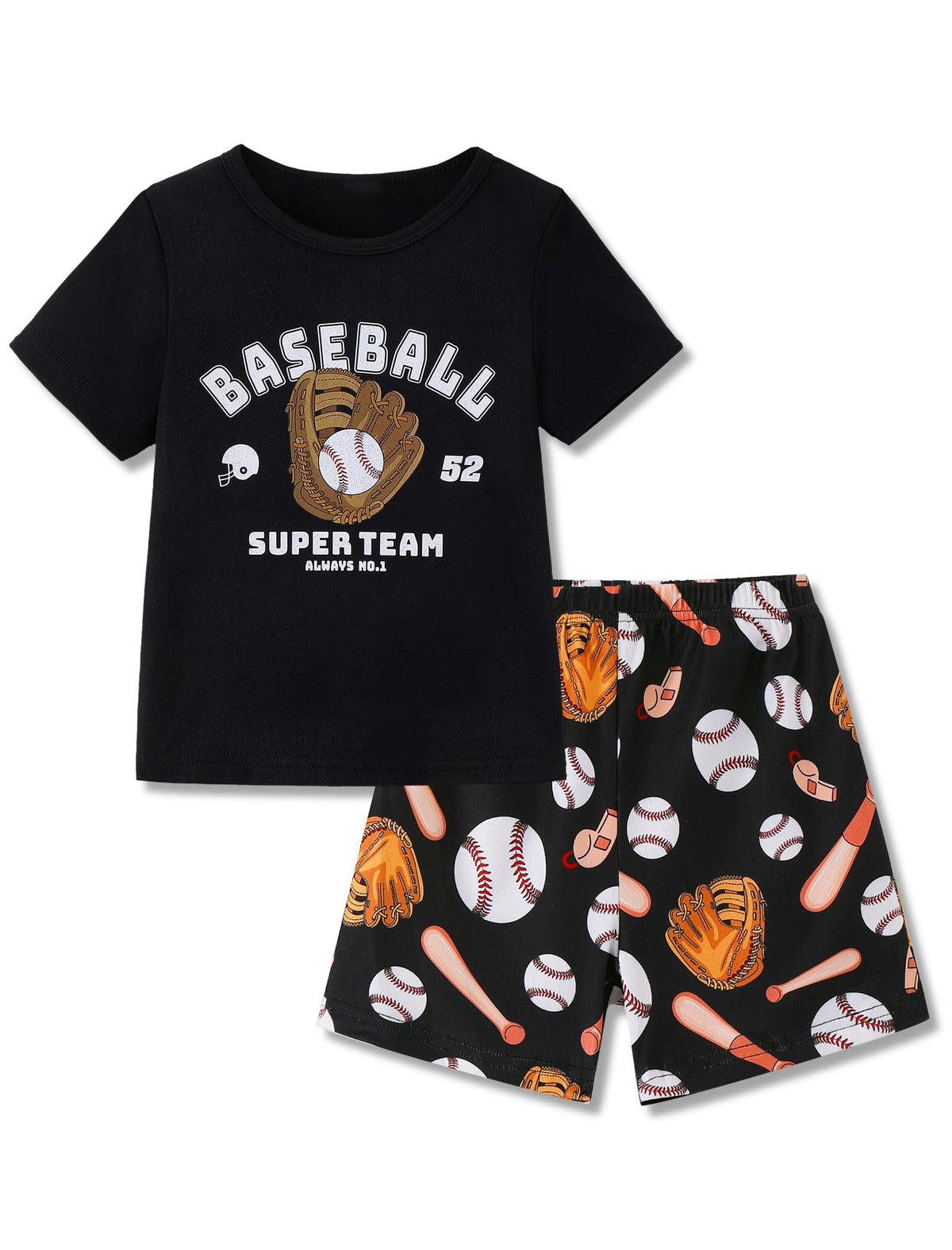 Mikrdoo Boys Pajamas Short Sleeve Summer PJs 2 Piece Sleepwear for Kids Size 2-14 Years