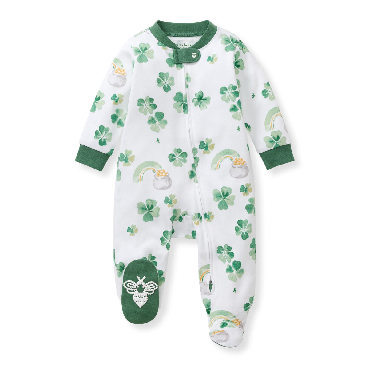 Burt's Bees Baby Boys Footless Pajamas, Sleep and Play Loose Fit, 100% Organic Cotton Soft One-piece PJs, Sizes NB to 6-9 Months
